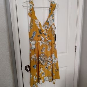 New York & Company Floral Dress - Yellow Floral